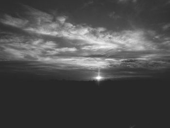 Scenic view of silhouette against sky