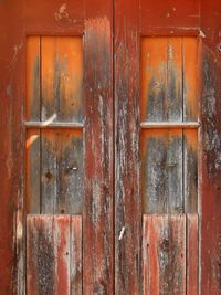 Close-up of wooden door