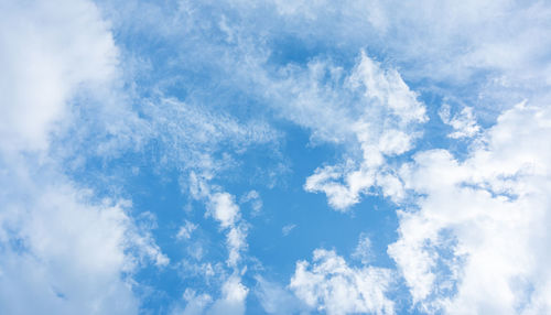 Low angle view of clouds in sky