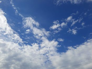 Low angle view of clouds in sky