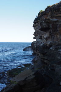 Rock formations in sea