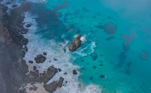 High angle view of sea