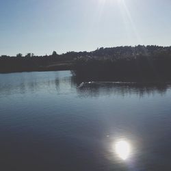 Sunset over lake