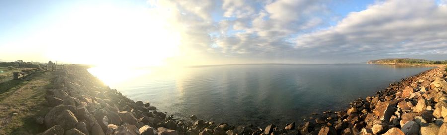 Panoramic view of sea against sky