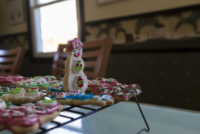 Close-up of sweet food on table