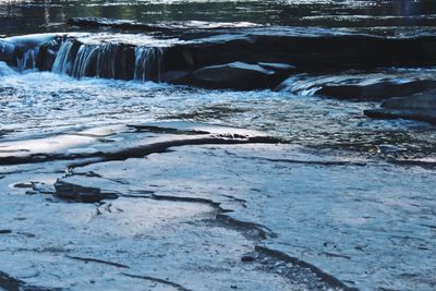 Scenic view of waterfall