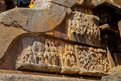 Low angle view of statue in temple