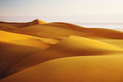 Scenic view of desert against sky