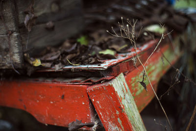 Close-up of old rusty metal