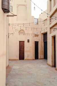 Small arabic streets with hanging lights