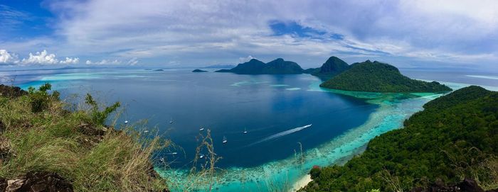 Panoramic view of sea against sky