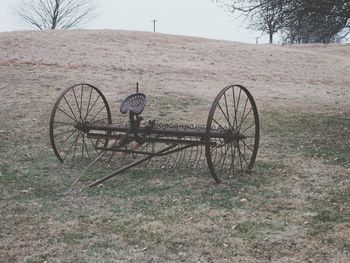 Train on grassy field