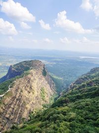 High angle view of landscape against sky