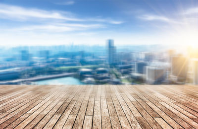 View of city buildings against sky