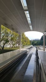 View of empty walkway