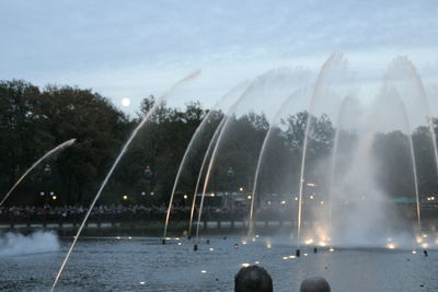 Water splashing in the sea