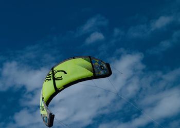 Low angle view of basketball hoop against sky