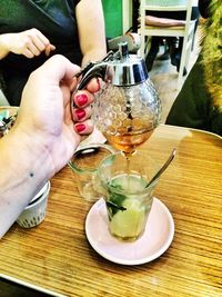 Close-up of drink on table