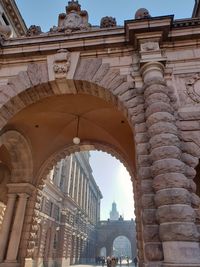 Low angle view of historical building