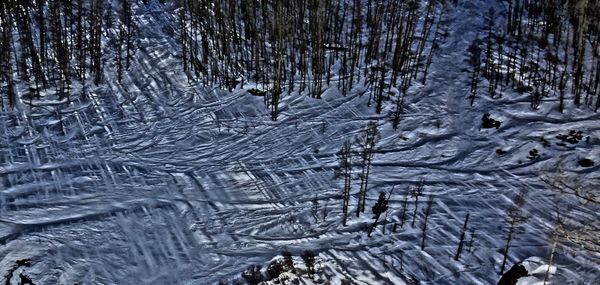 Full frame shot of snow covered landscape