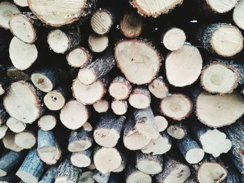 Full frame shot of firewood