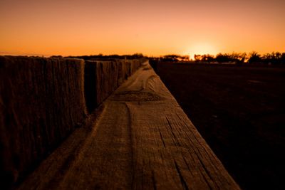 Scenic view of landscape against sky during sunset