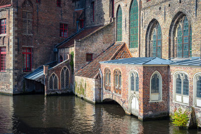 View of part of the saint john's hospital in the historic city of bruges, belgium