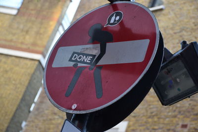 Close-up of sign board