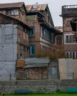 Low angle view of residential building against sky