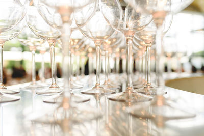 Close-up of wine glass on table