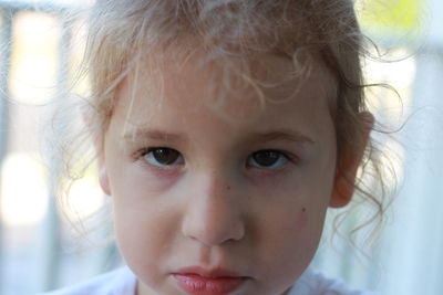 Close-up portrait of cute boy