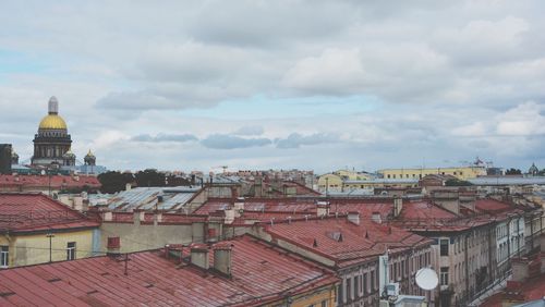 High angle shot of residential district