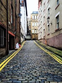 Narrow alley in city