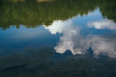 High angle view of lake