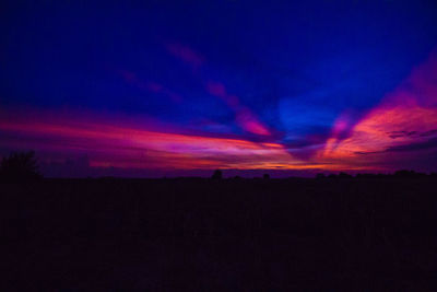 Scenic view of sky at night