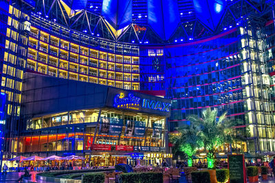 Illuminated city at night