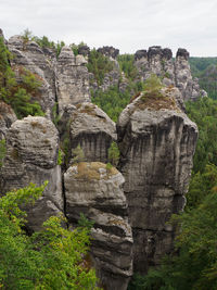 View of rock formations