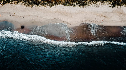 Sea waves splashing on shore