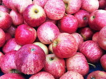 Full frame shot of apples in market