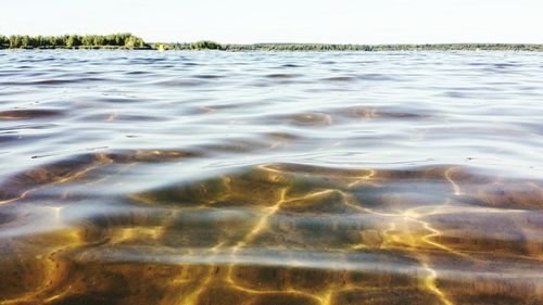 Surface level of calm sea