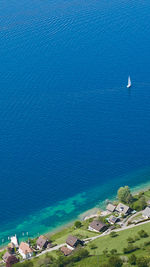 High angle view of beach