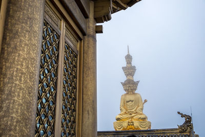 Low angle view of statue