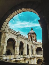 Low angle view of historical building against sky