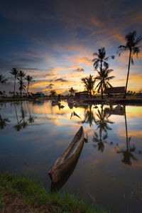 Sunset and reflection