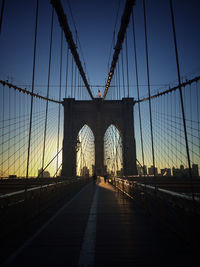 View of suspension bridge against sky