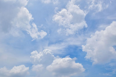 Low angle view of clouds in sky