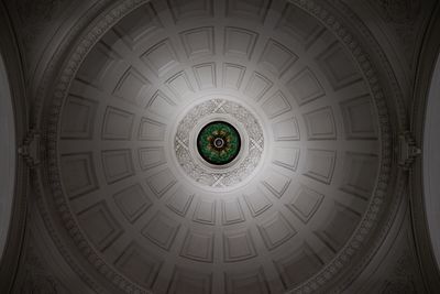 Directly below shot of ceiling of building