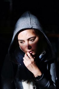 Close-up of young woman