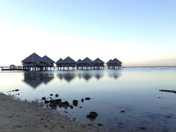 Reflection of built structure in water