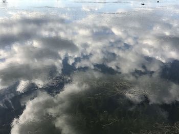 High angle view of clouds in sky